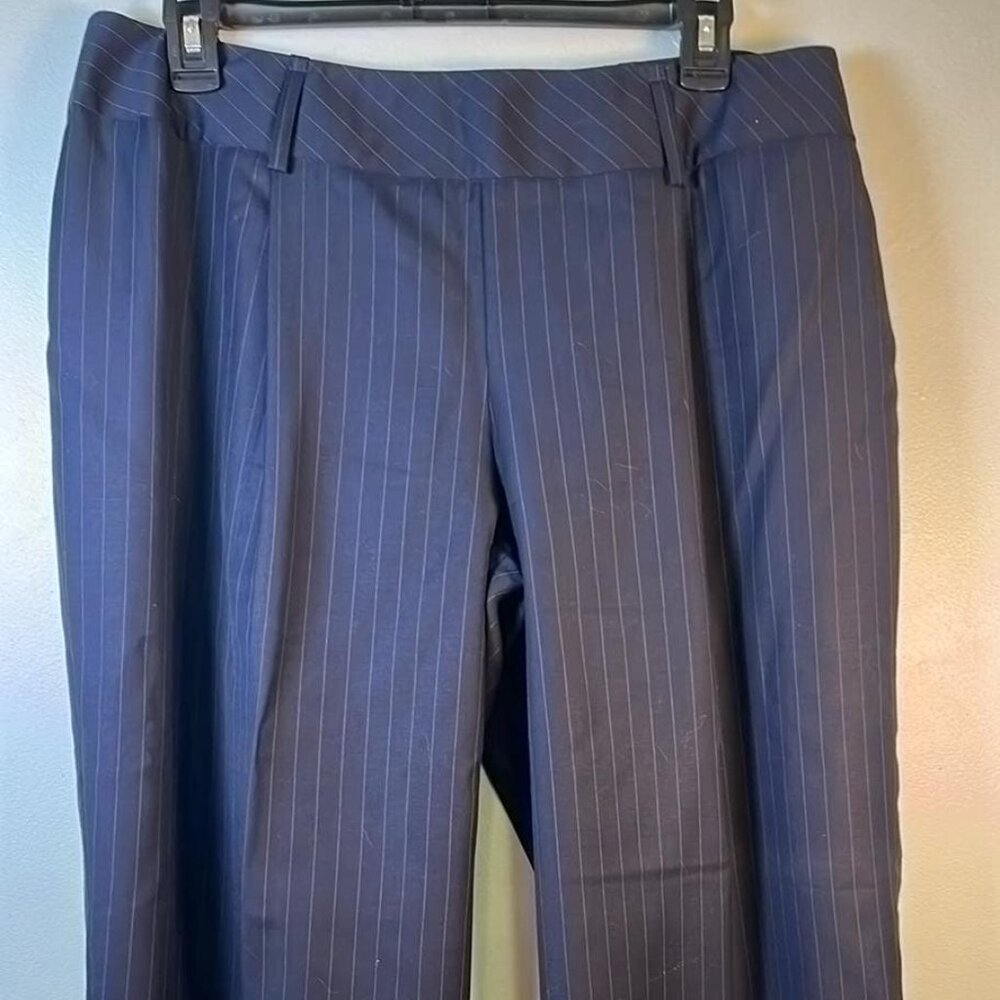 Andrea Jovine Wool Pin Striped Slacks SZ 14 Business Dinner Luncheon AfterHours‎